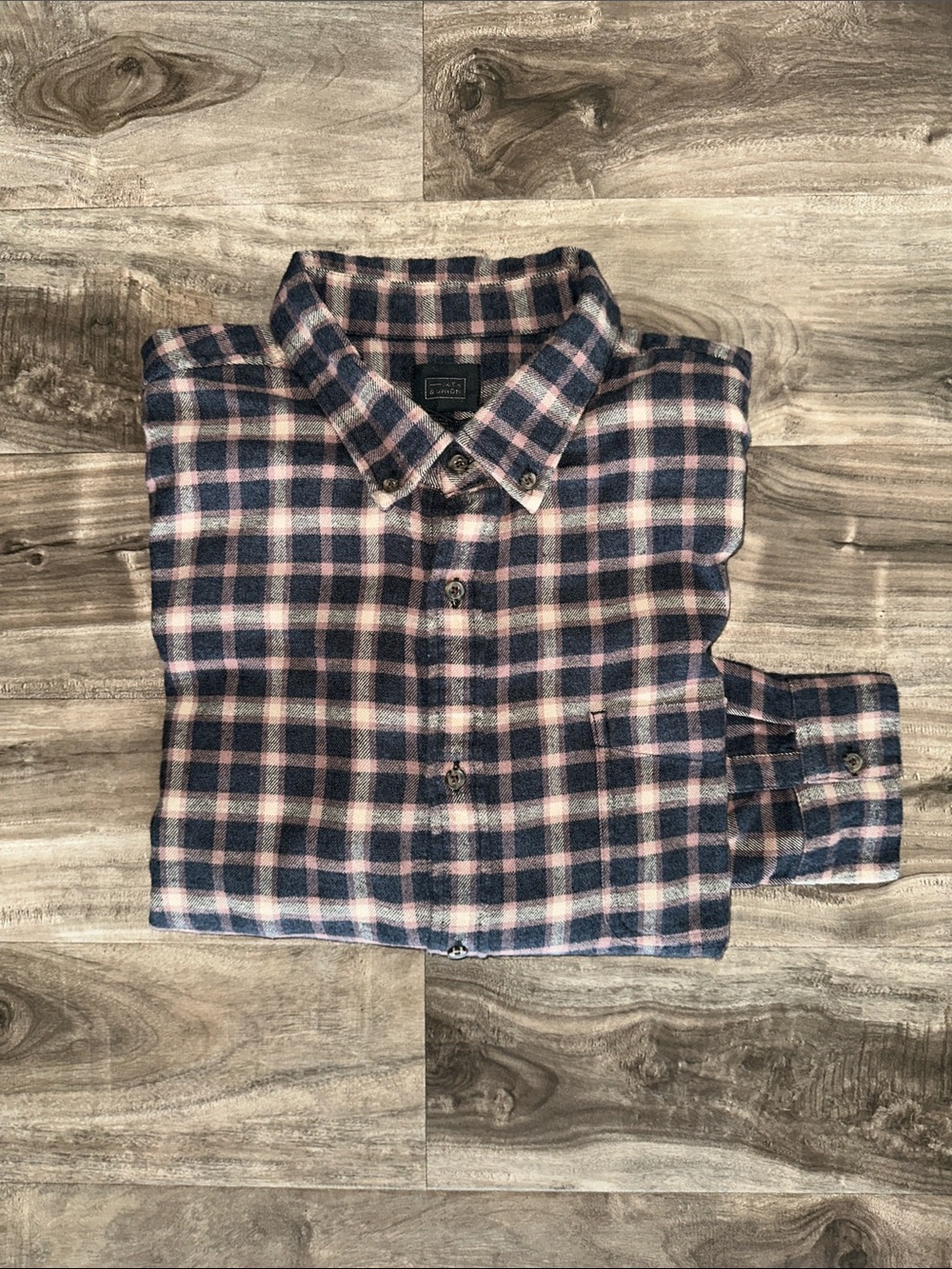 14th & Union Trim Fit Plaid Flannel Shirt Men’s 2XL